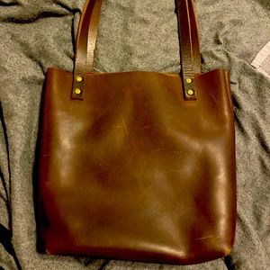 Portland leather goods tote